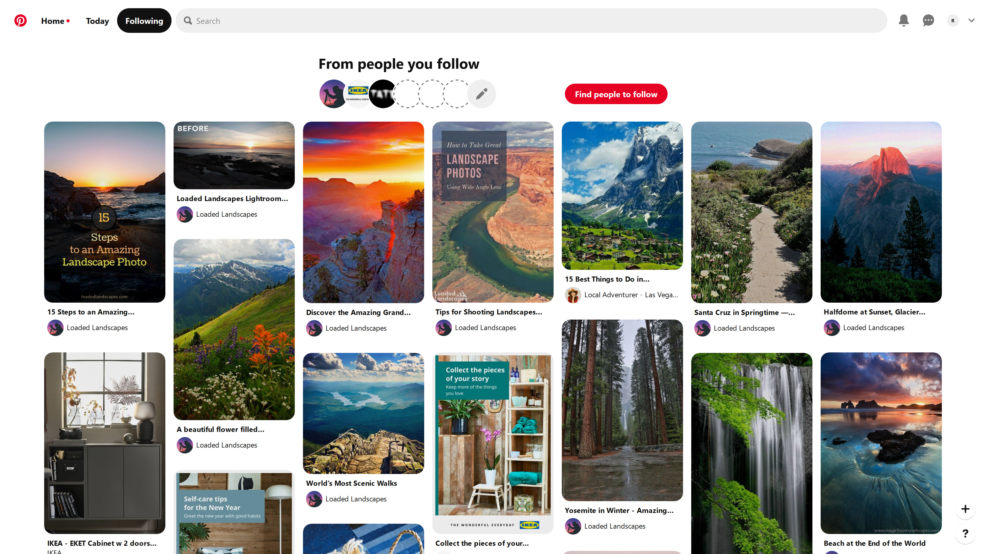 From people you follow