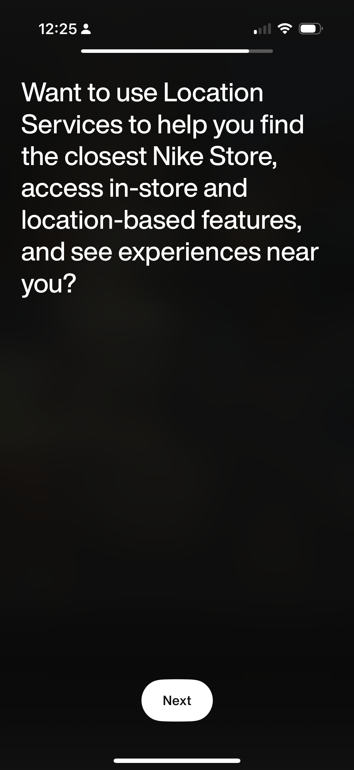 Nike Location Services Permission