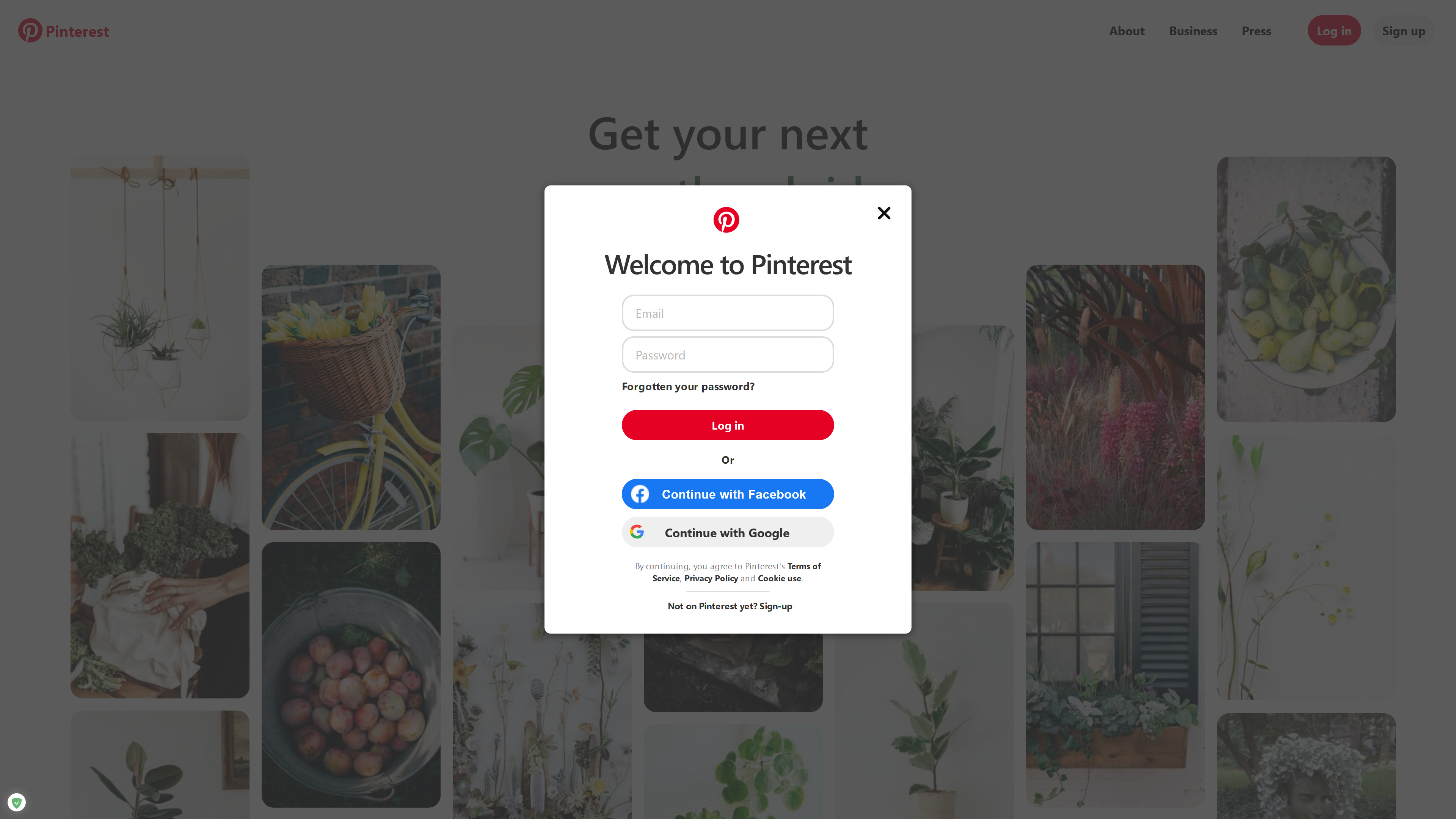 Welcome to Pinterest