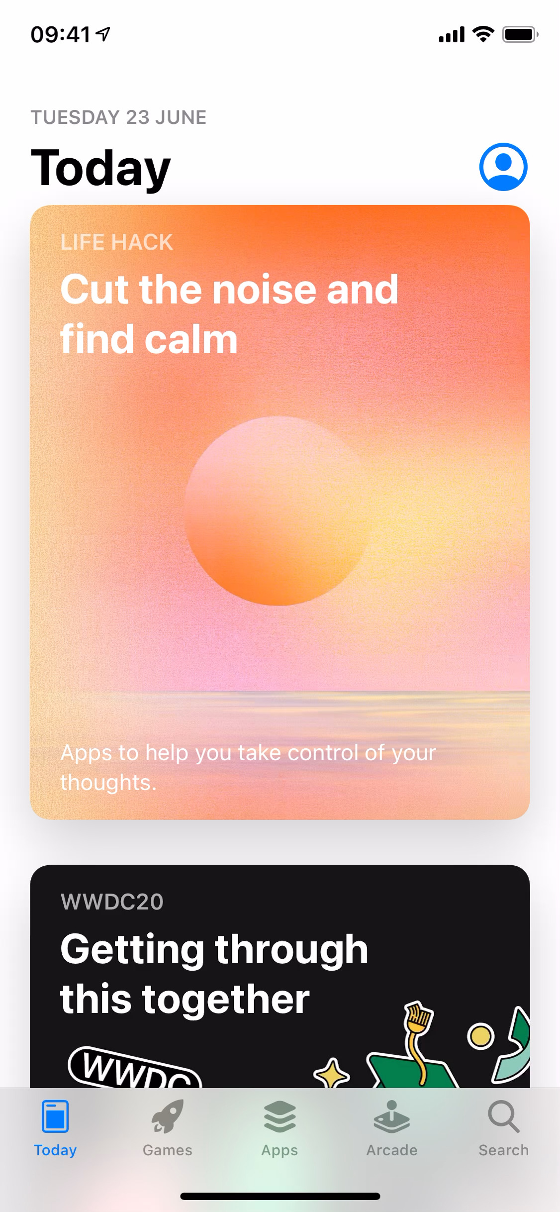 App store home screen