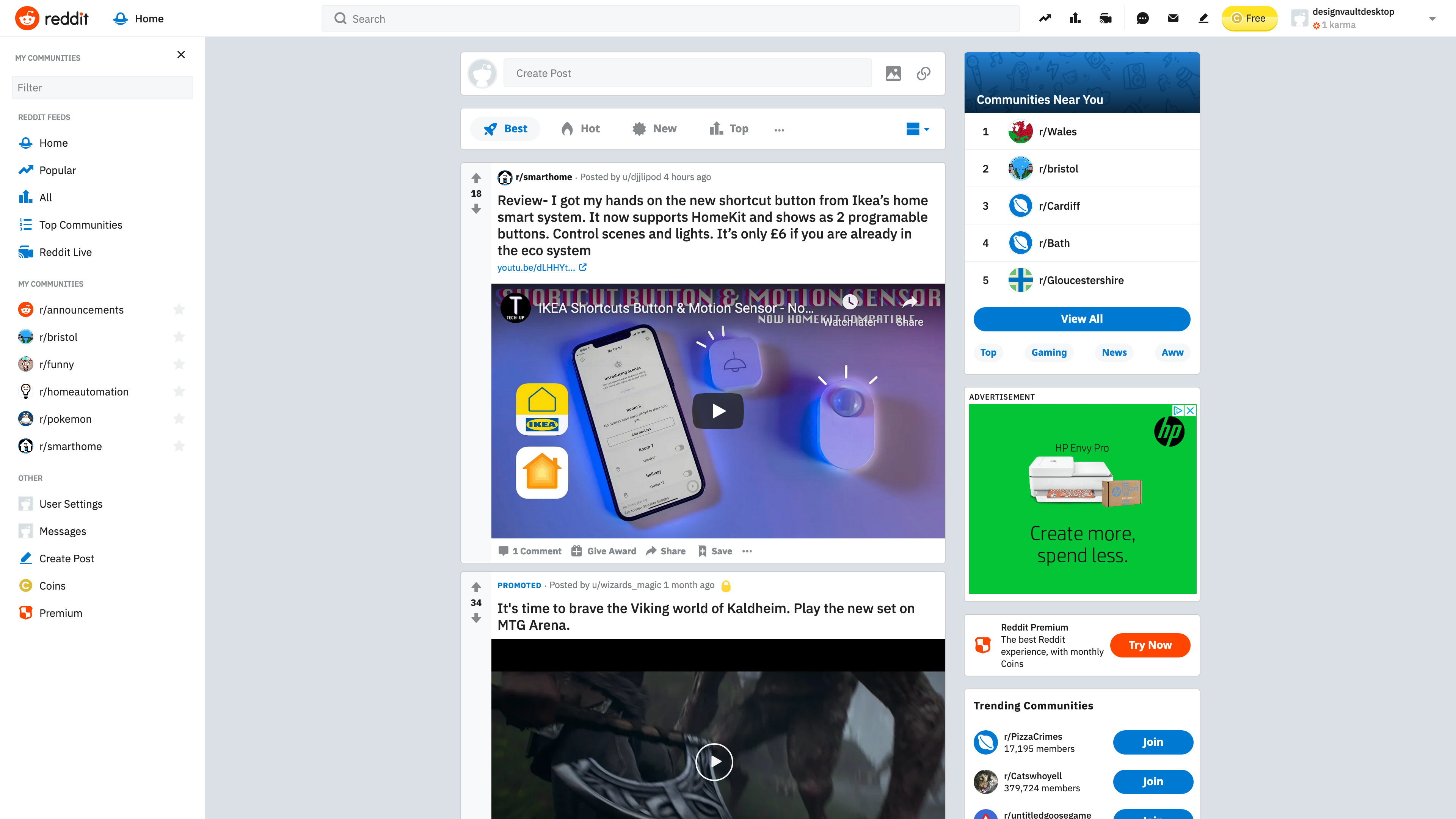 Fixed side navigation