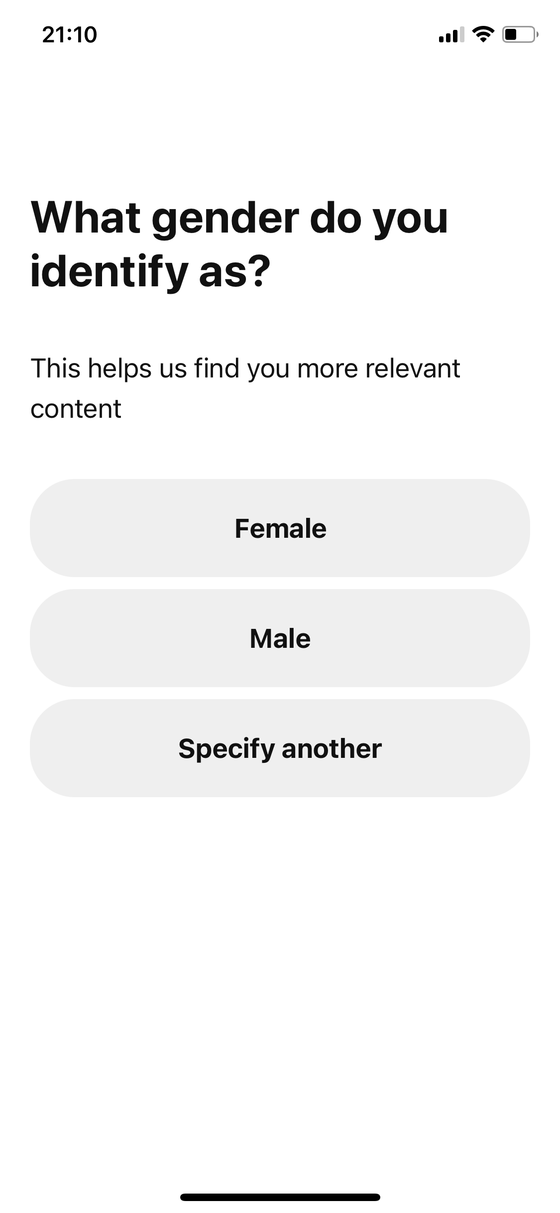 What gender do you identify as?
