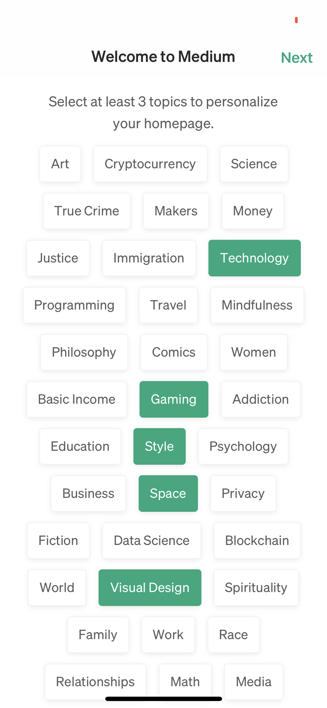 Personalize your homepage