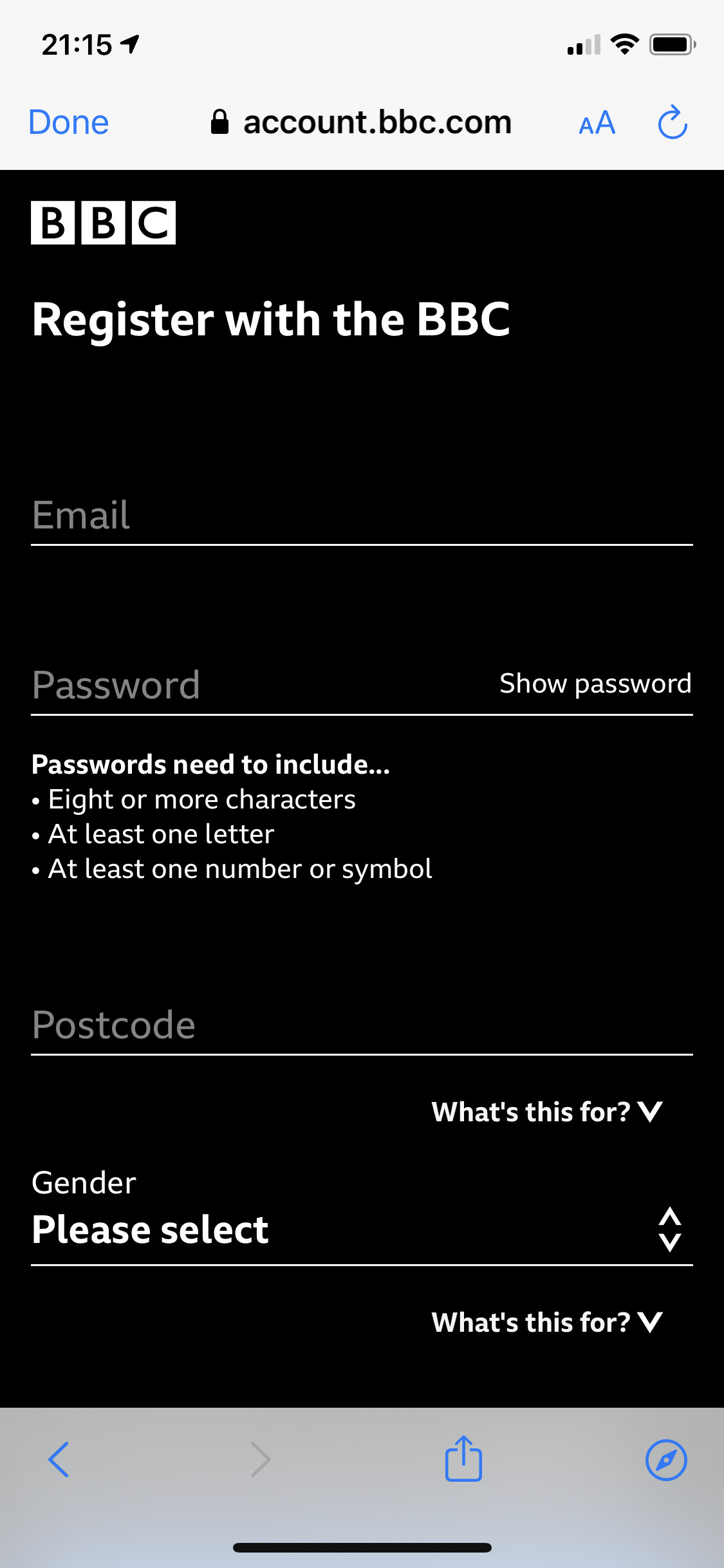 Register with the BBC