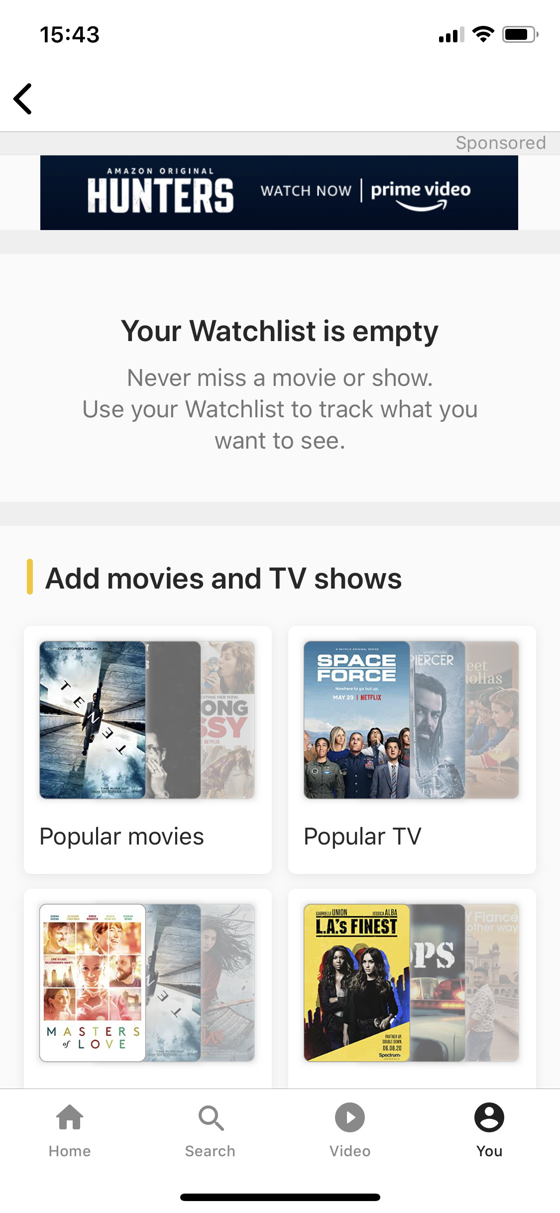 Empty watchlist