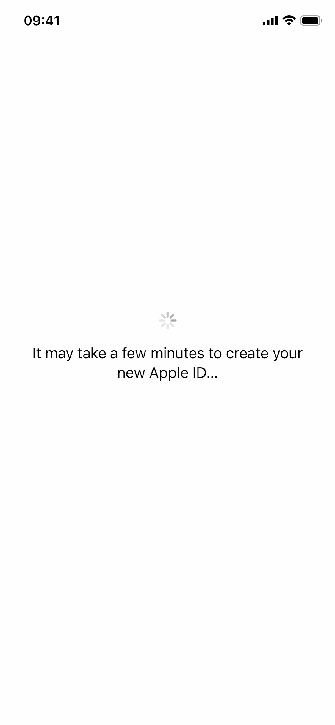 It may take a few minutes...