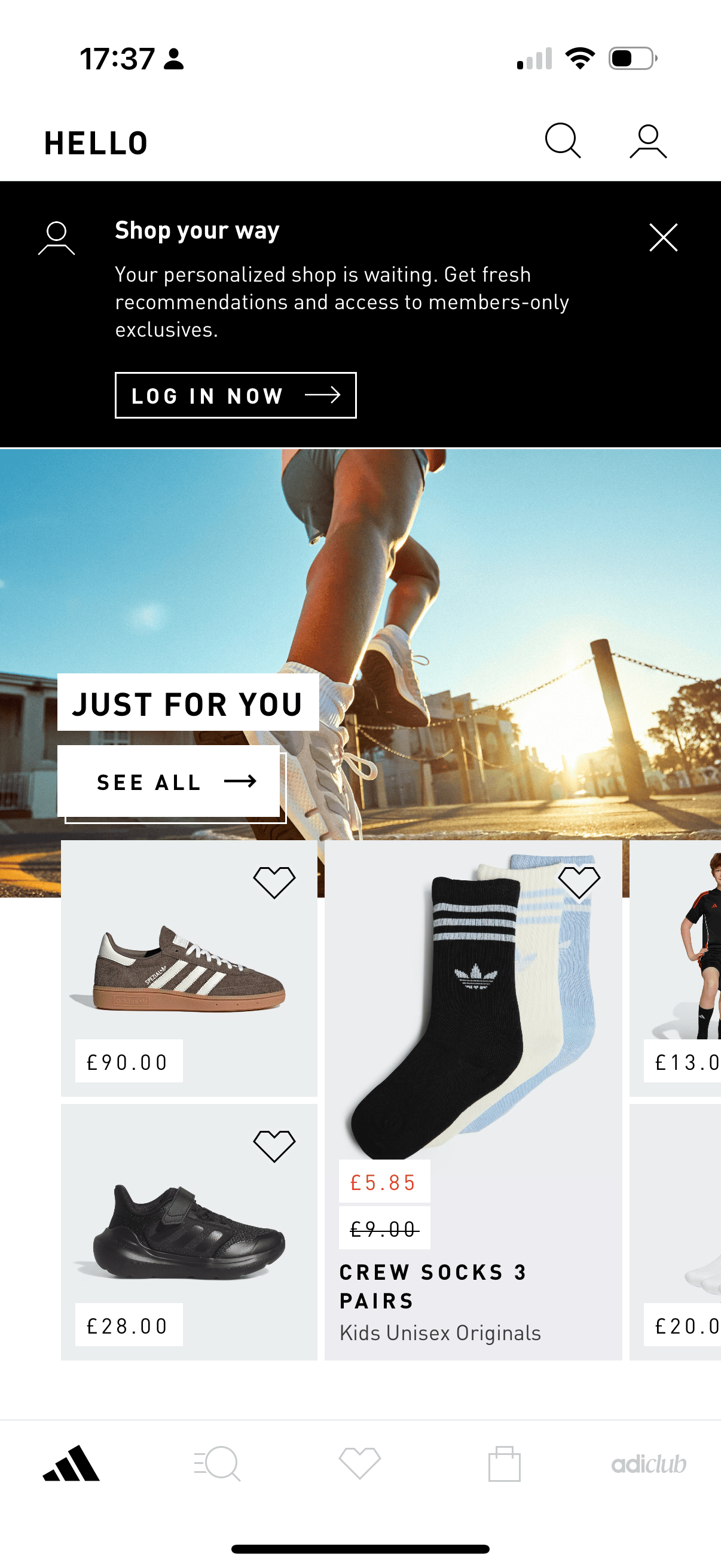 Adidas - Shop your way banner
