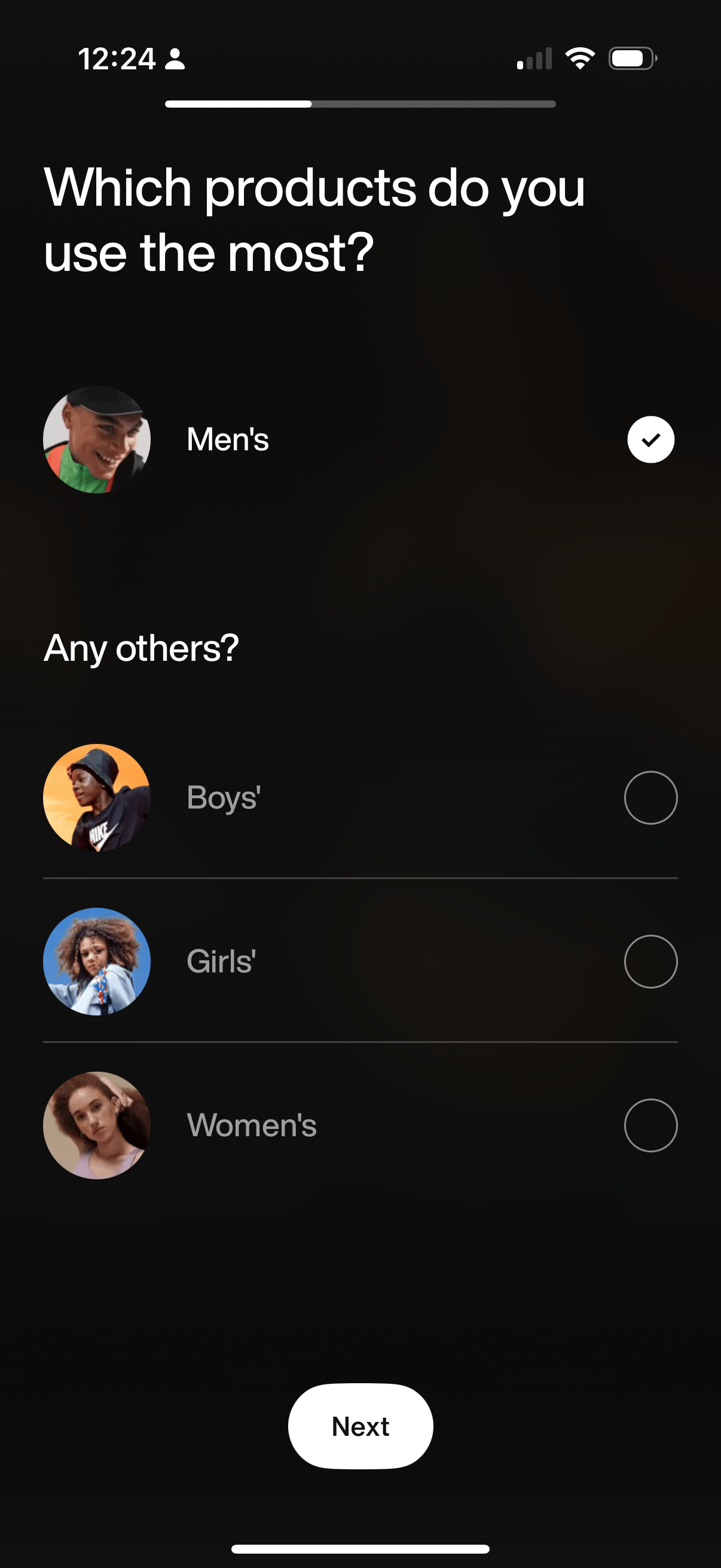 Nike Product Preference Selection