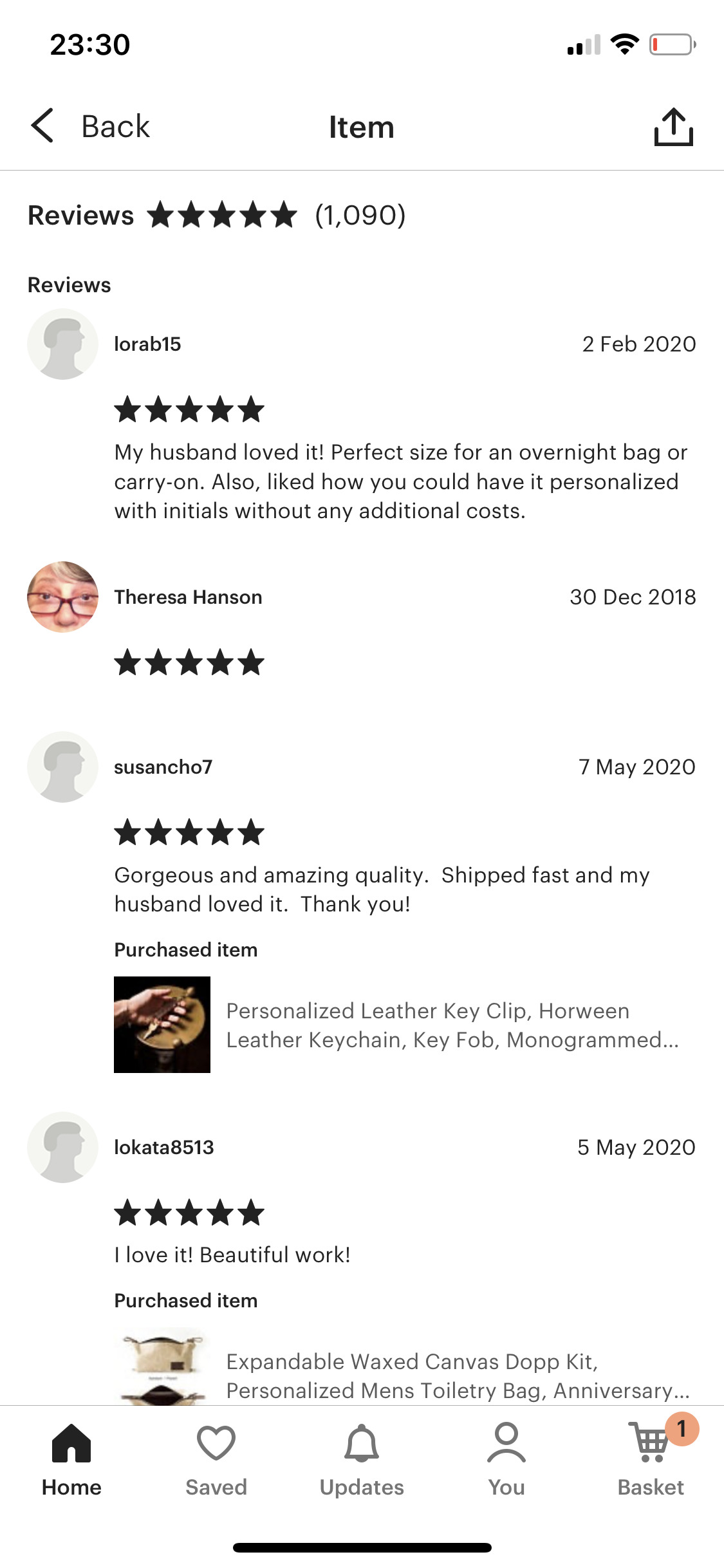 Product reviews