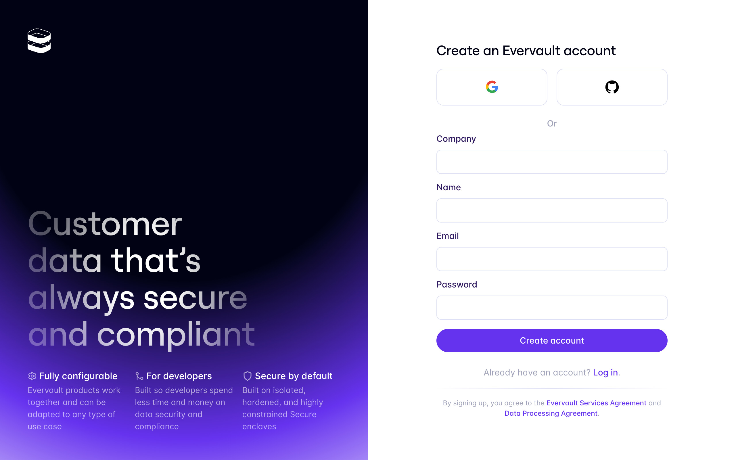 Create an Evervault account