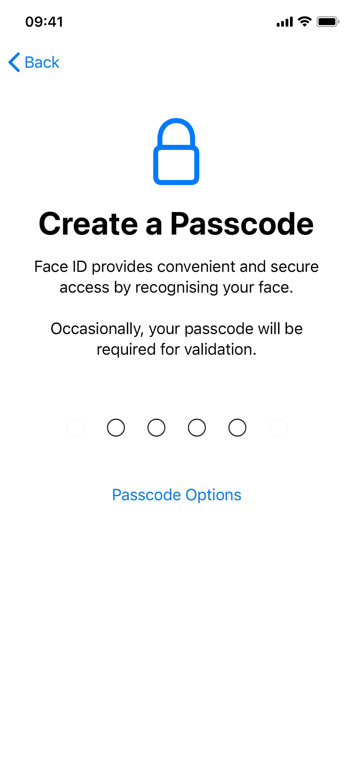 Create a passcode