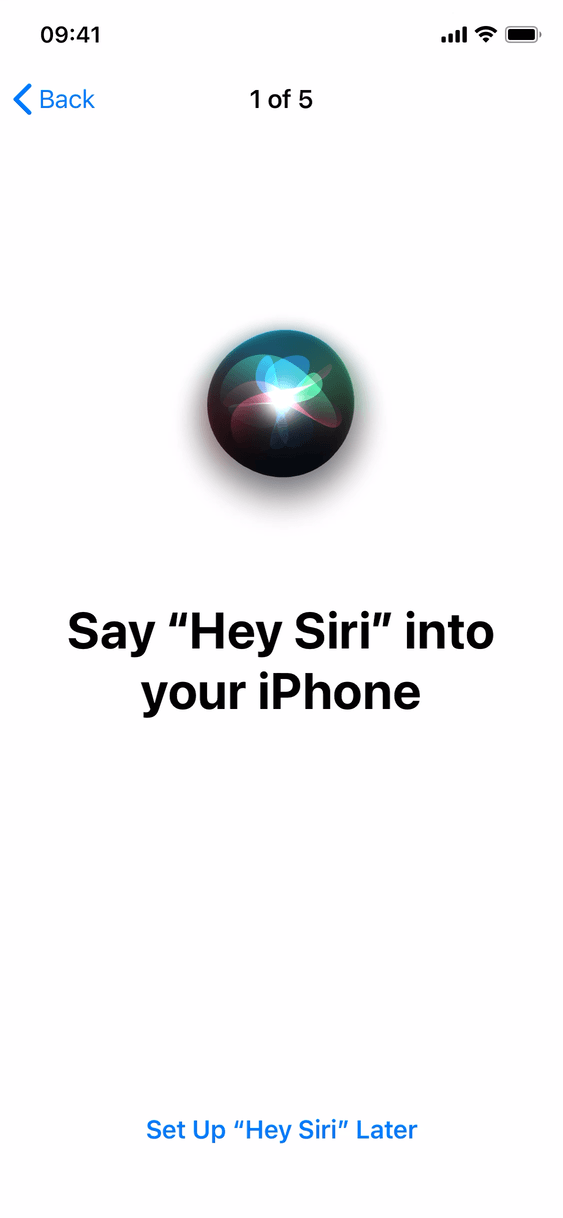 Siri setup