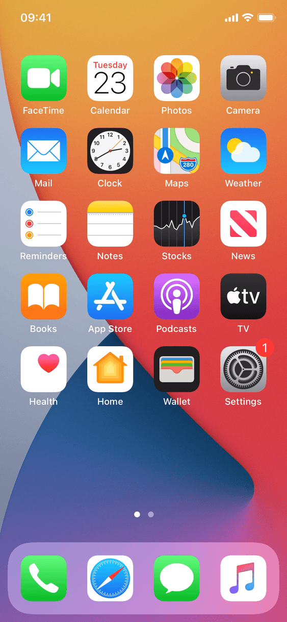Home screen edit mode