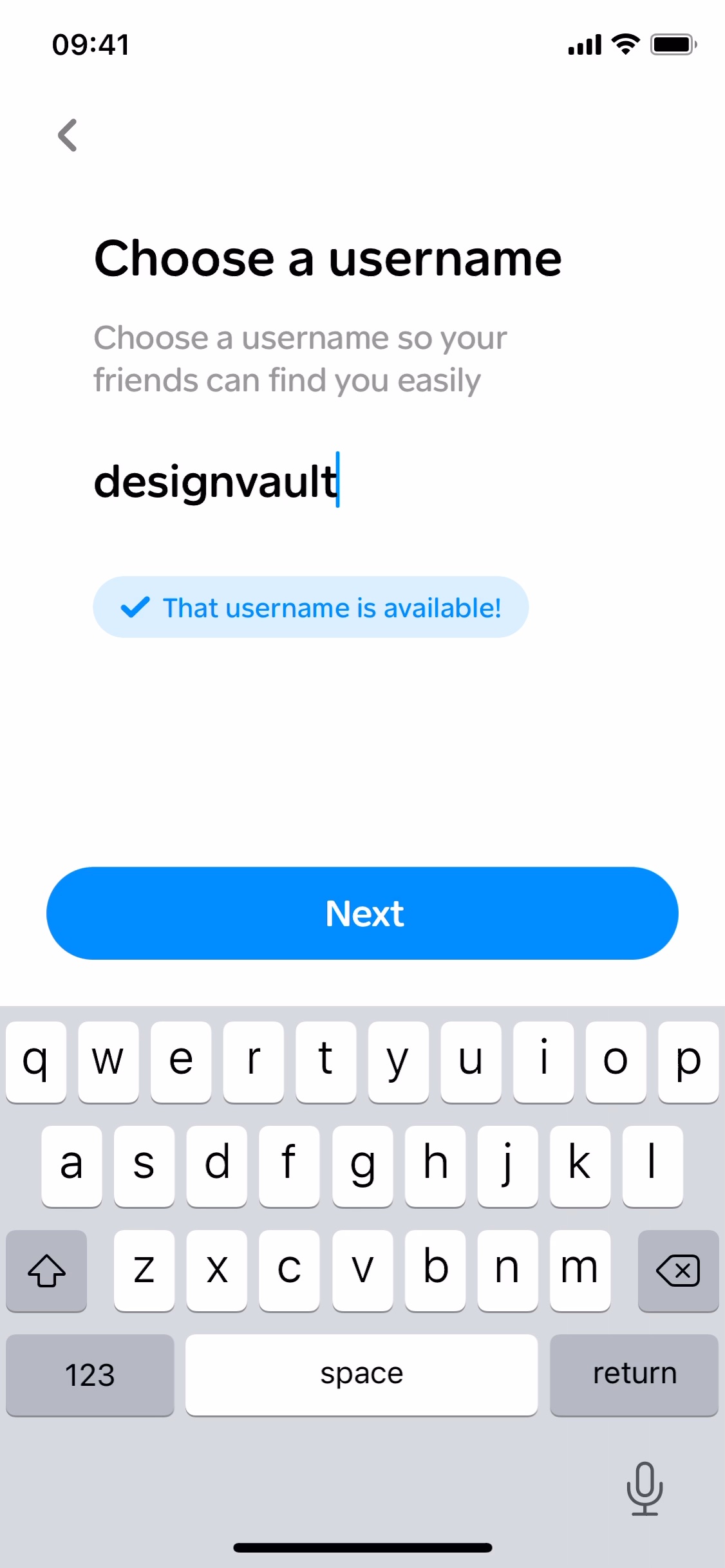 Choose a username