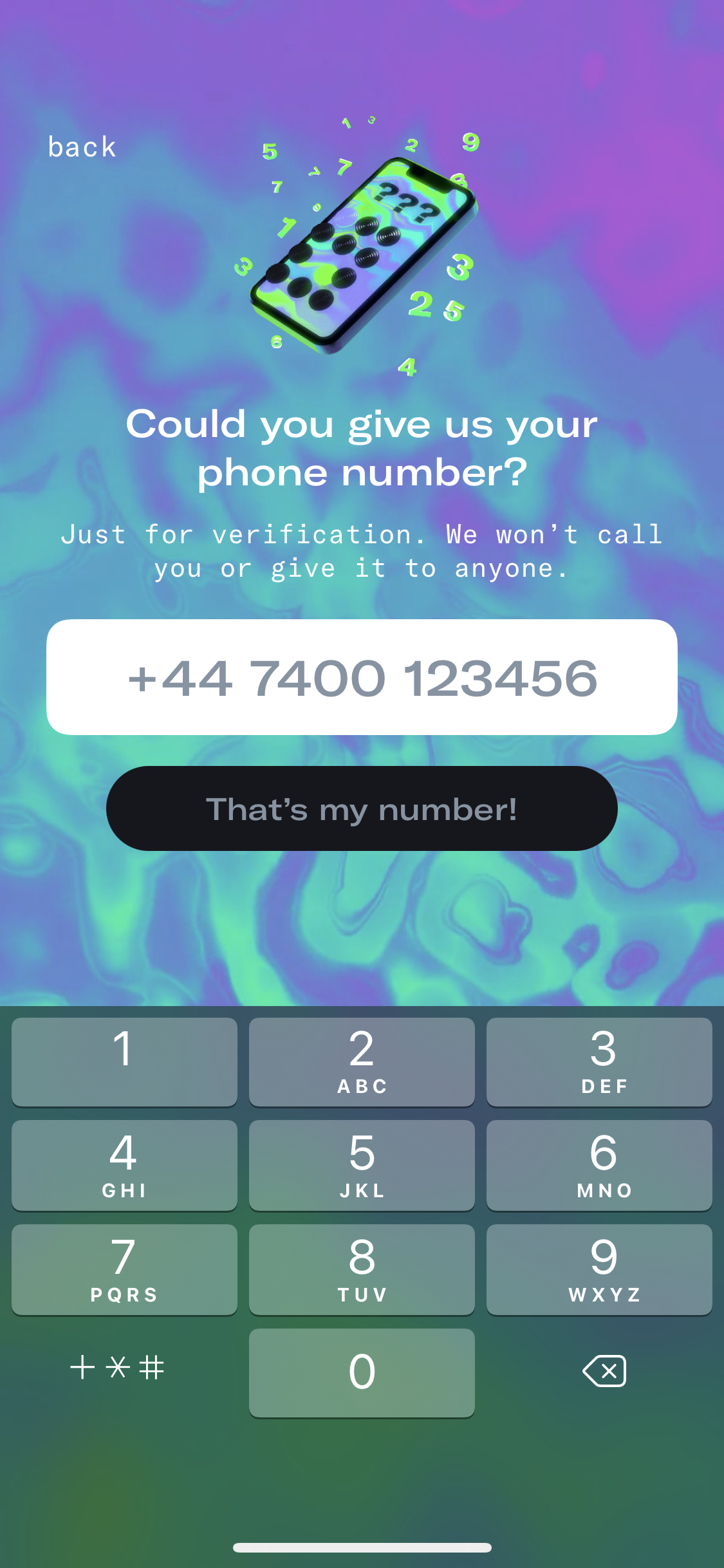 Your phone number