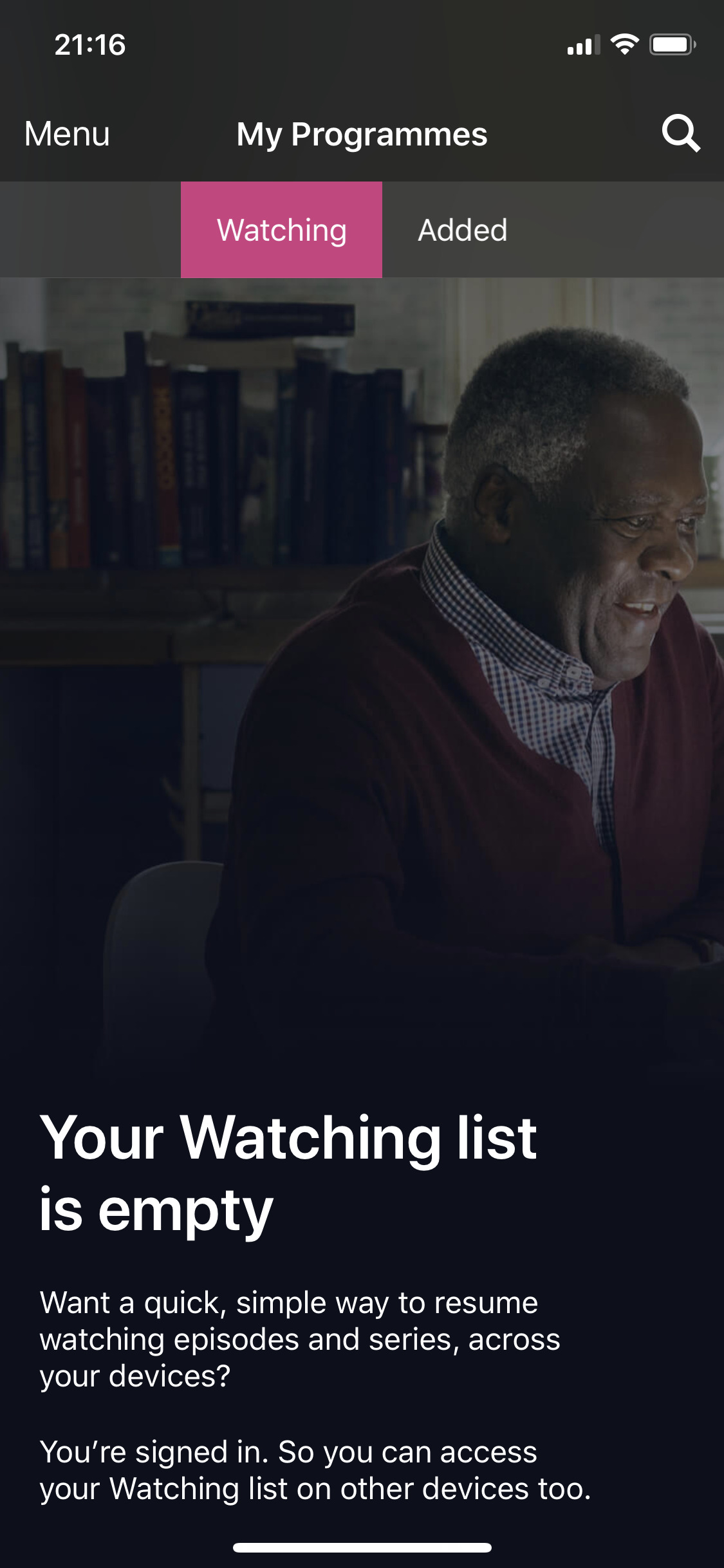 Empty watchlist