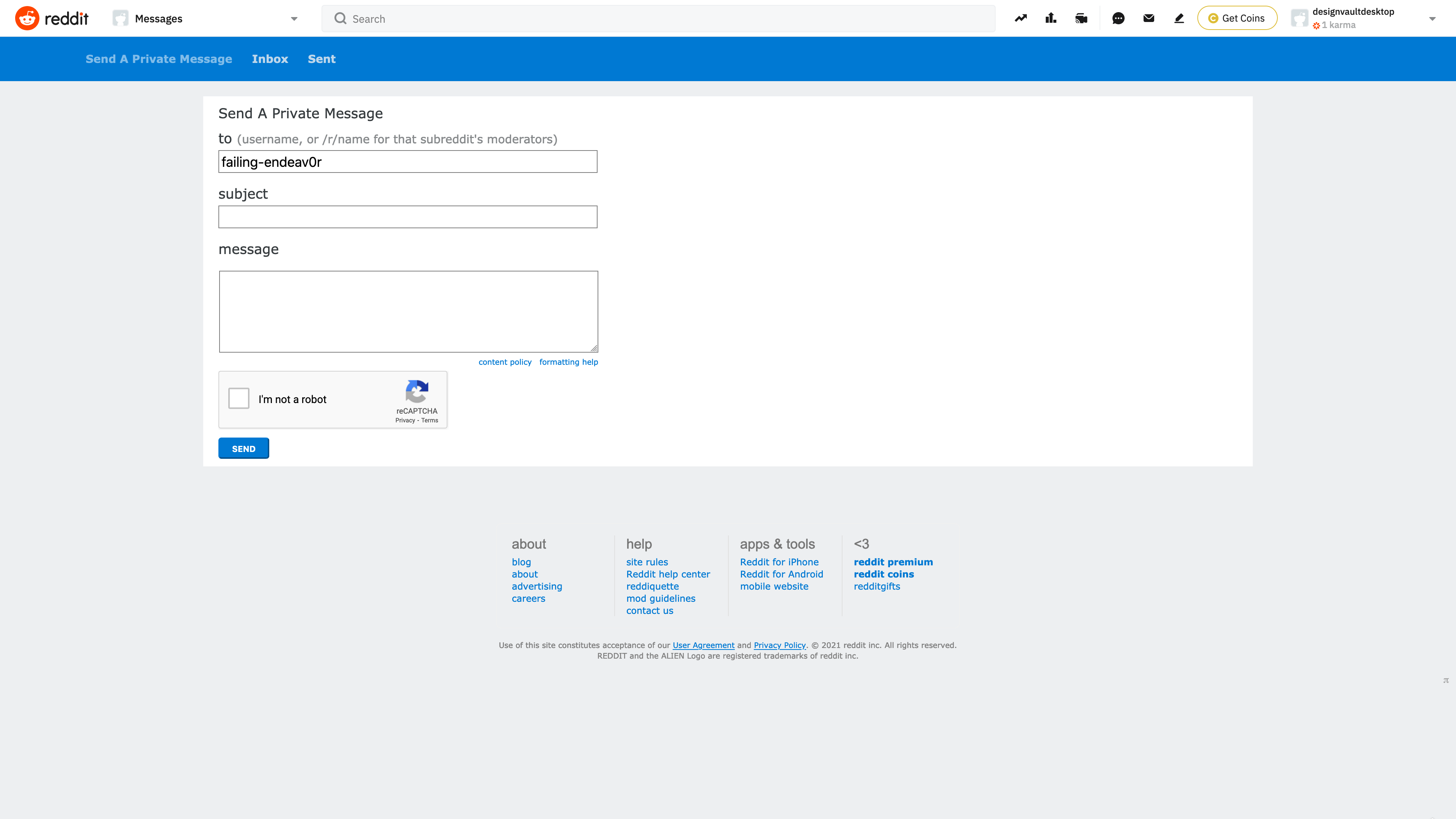 Send a private message